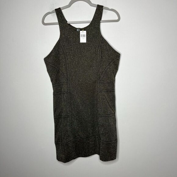 BCBG Generation Dress Womens Large Gold Black Metallic Party NYE Glam Vegas - Picture 12 of 16